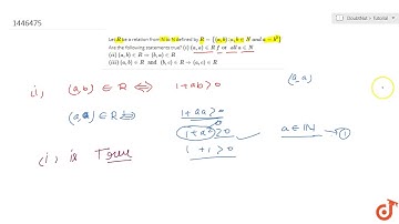 Let `R` be a relation from N to N defined by `R={(a , b): a , b in  N\ a n d\ a=b^2}dot`  Are