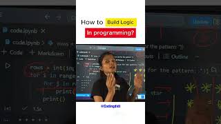 How to build logic in programming? | Python programming | Pattern printing