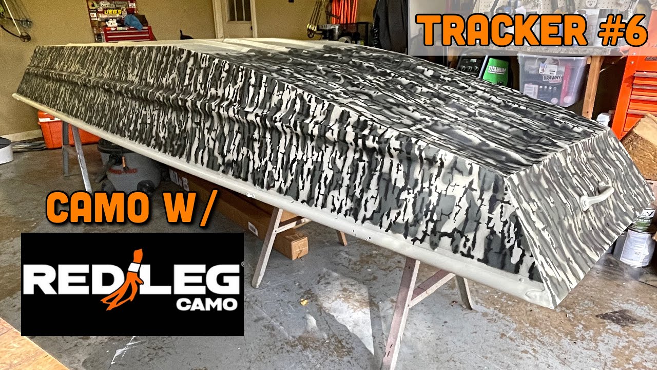 Painting Camo on a Boat using RedLeg Stencils