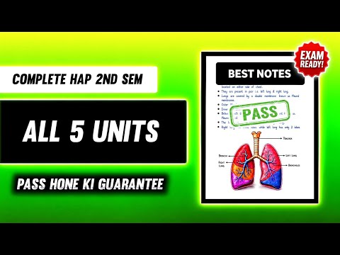 Human Anatomy & Physiology (HAP) All 5 Units Important Questions Solution | B Pharm 2nd Semester 