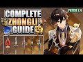 ZHONGLI - Complete Guide v2 - Optimal Weapons, Playstyles, Artifacts & Teams | Genshin Impact