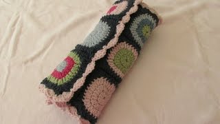 VERY EASY crochet circle granny square blanket tutorial for beginners
