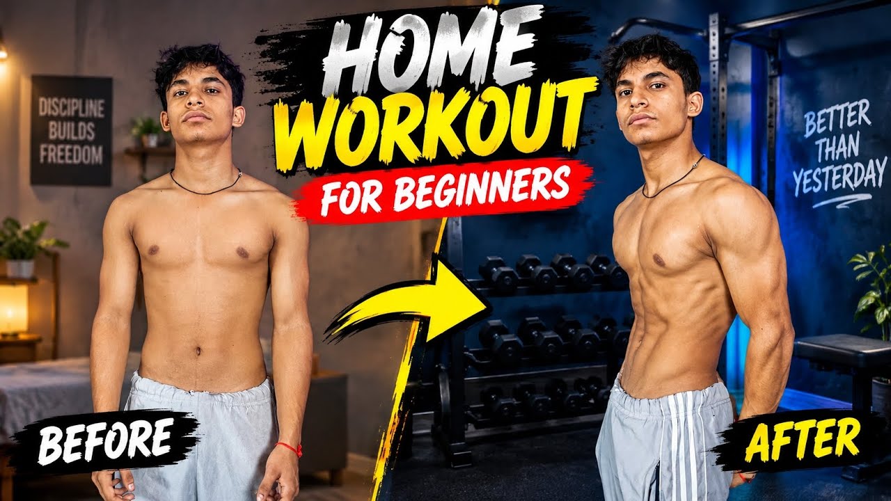 🔥 HOME WORKOUT FOR BEGINNERS | Start Your Fitness Journey at Home 💪 ...