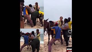 BBW tries to ride a horse then Regrets It.