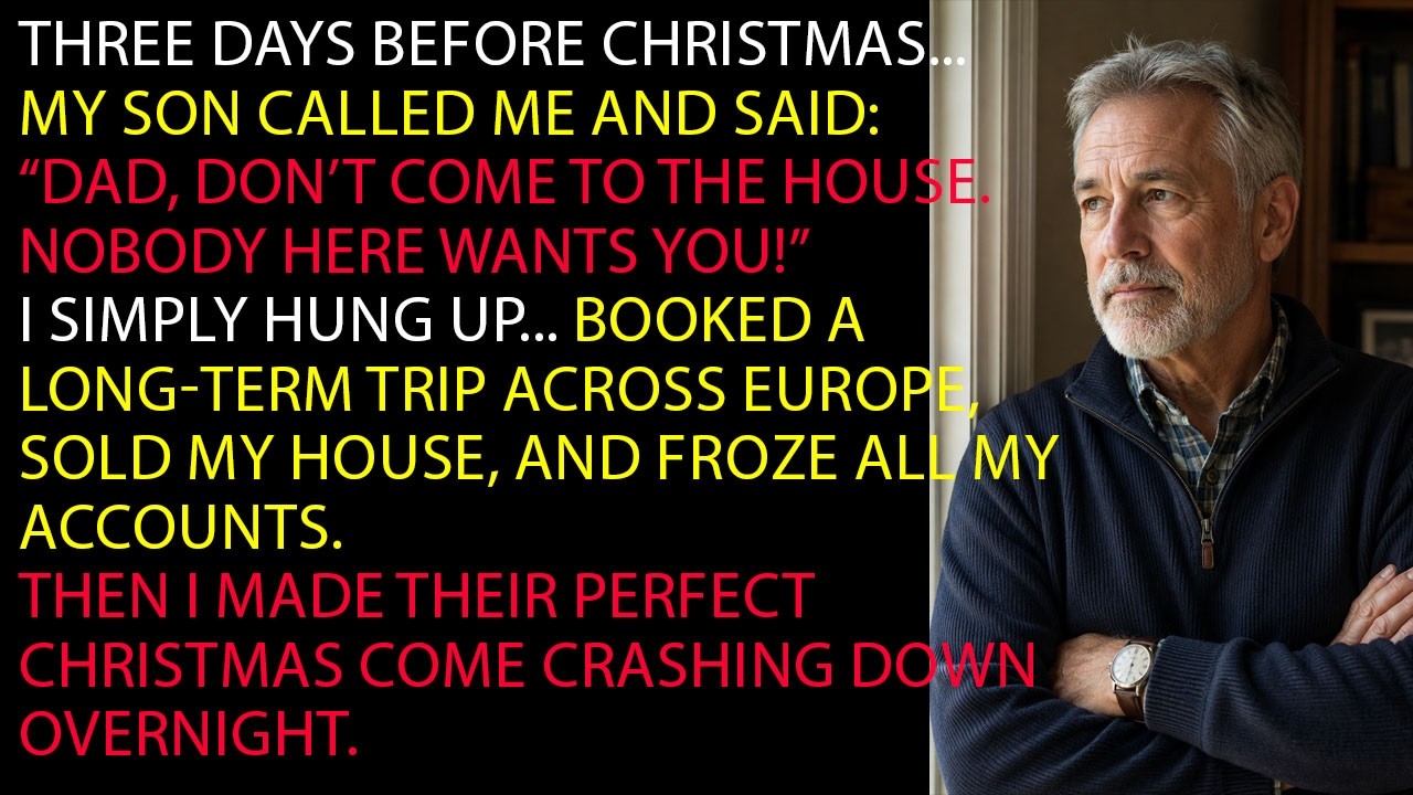Three days before Christmas, my son called and said, “Dad, don’t come to the house. Nobody here wants you.” Then he hung up. I sat at my kitchen table surrounded by twelve wrapped presents,...