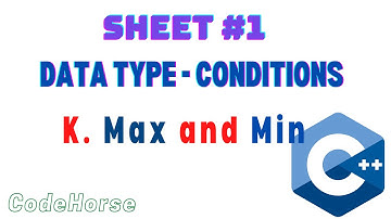 ICPC Assiut Sheet #1 (Data type - Conditions) | K. Max and Min | C++ Beginner |  @codehorse