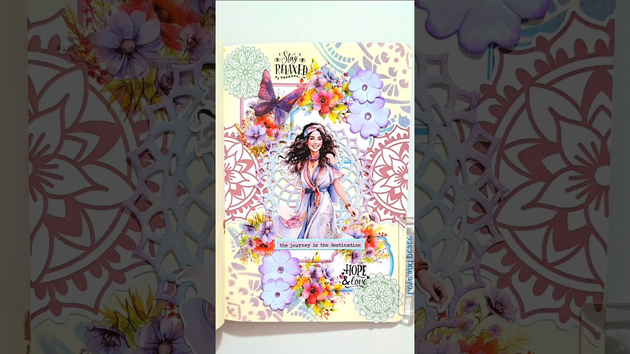 ASMR Creative Journaling Tutorial, Scrapbooking Bohemien 