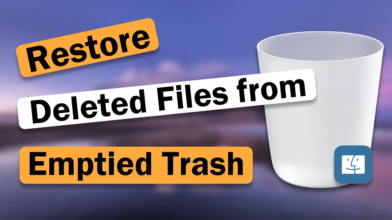 restore deleted files from emptied trash