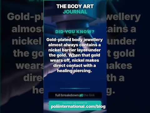 Does Gold-Plated Body Jewellery Contain Nickel? What You Need to Know Before You Buy