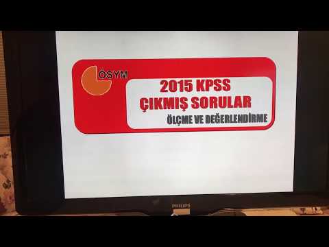 2015 KPSS ÖLÇME VE DEĞERLENDİRME ÇIKMIŞ SORULAR