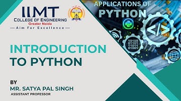 Introduction to Python | B.Tech Information Technology | IIMT College of Engineering, Greater Noida