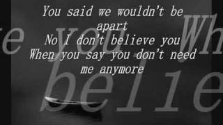 Pink - I Don&#39;t Believe You Lyrics