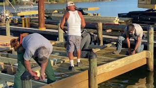 MARINE CONTRACTOR VLOG/ Dock platform remodel job