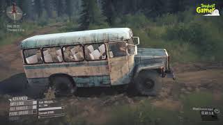 Spintires Mudrunner Amercian Wilds Bus Soldier Delivery Gameplay