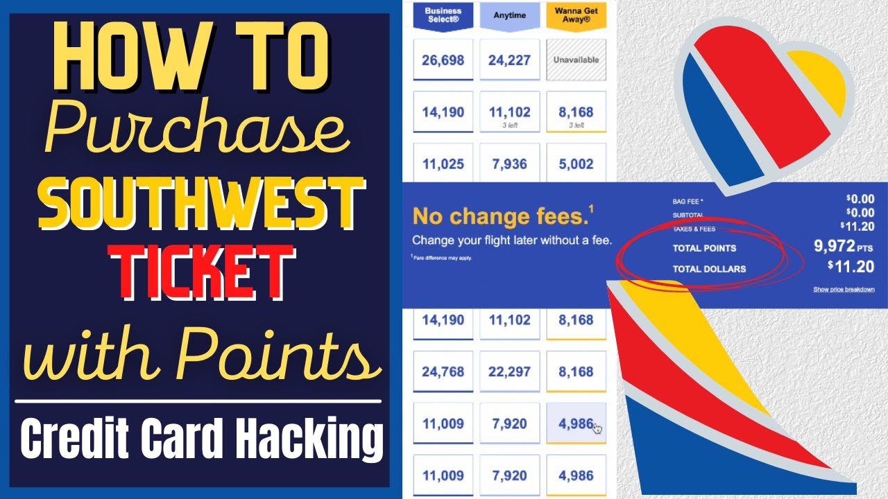 How To Buy Southwest Plane Ticket With Rapid Rewards Points YouTube