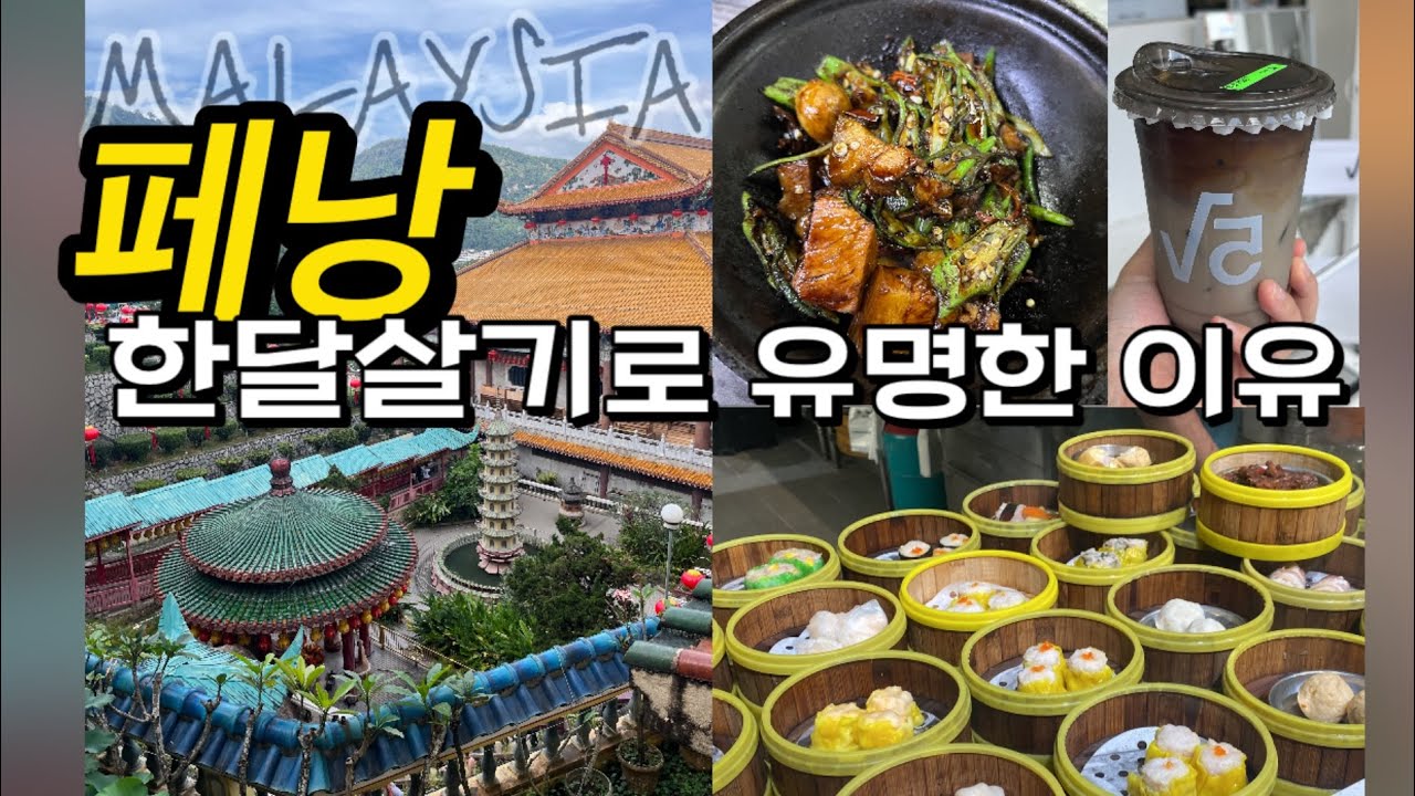 [🇲🇾말레이시아 페낭 ep.1] 한달살기하면 페낭이지!! 페낭힐 & 극락사l 페낭 유명맛집l