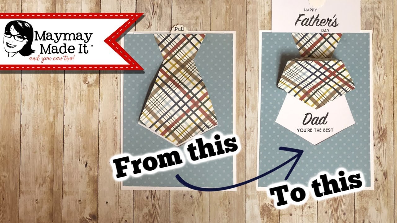 Necktie Slider Card for Father's Day card making happy birthday