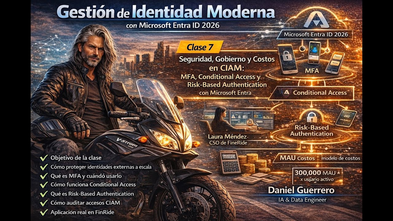 [Clase 7]Seguridad, Gobierno y Costos en CIAM: MFA, Conditional Access y Risk-Based Authentication