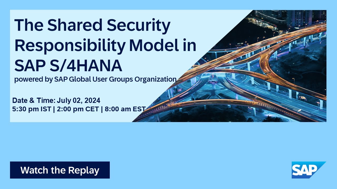 The Shared Security Responsibility Model in the SAP S/4HANA I Move to ...