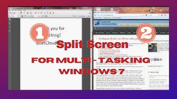 Split screen for multi - tasking in windows 7/ Show Windows side by side