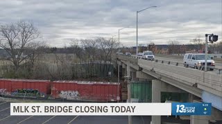 MLK Street bridge closing Monday ahead of demolition