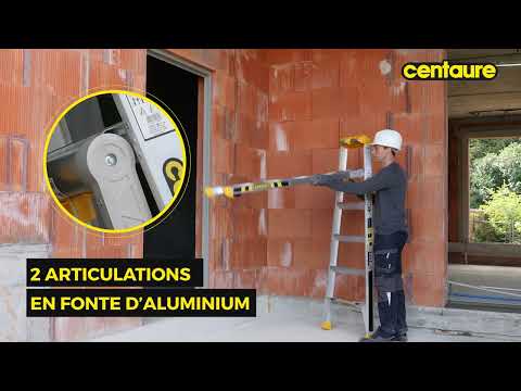 CENTAURE - L’escabeau MX3, 3 en 1 -  3 positions : escabeau, échelle d'appui et échelle extensible vidéo