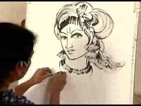 Lord Krishna pencil drawing/krishna god Pencils artistica - YouTube