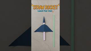 DIY Straw Rocket Challenge #shorts#diy#shortsfeed