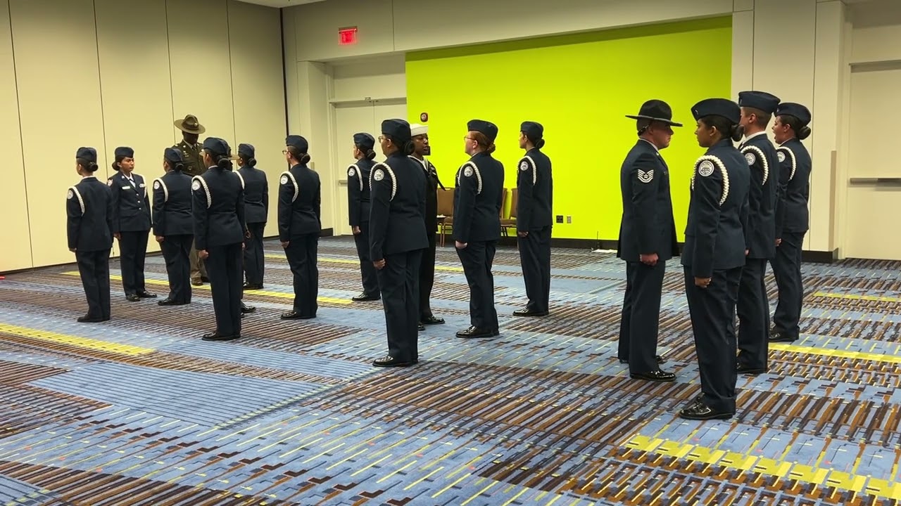 Brandeis AFJROTC Blue Aces Unarmed Drill Inspection Phase