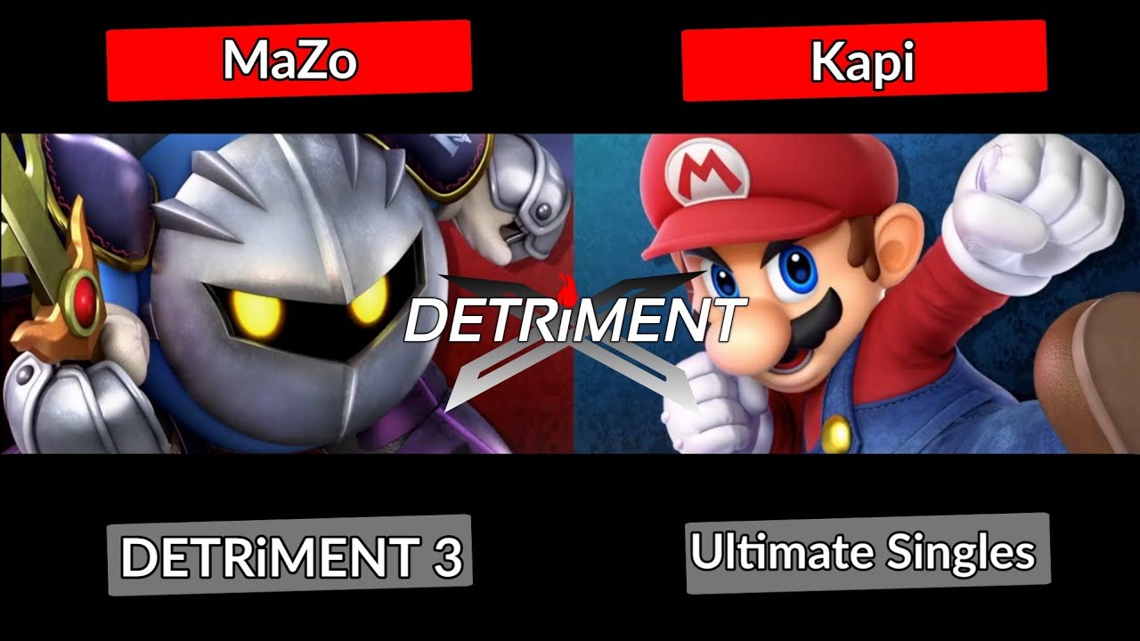 DETRiMENT 3 - MaZo (Meta Knight) vs Kapi (Mario) | Smash Ultimate ssbu