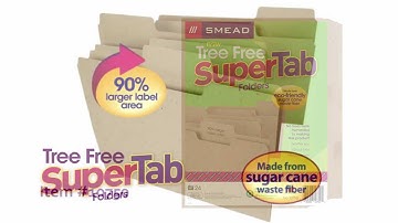 Tree Free SuperTab File Folders - Biodegradable - Recyclable - Eco-friendly