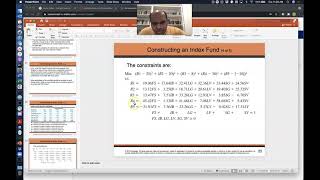 Famous Non Linear Programming (Constructing an Index Fund) Wealth