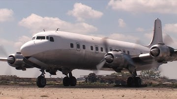 Best Vintage Aircraft Engine Sounds Douglas DC 6 Engine Start and Ground Run NO MUSIC!