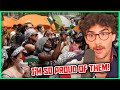 University protests are going strong  the media is furious  hasanabi reacts