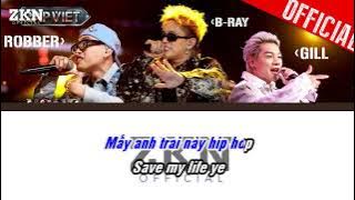 Karaoke ANH TRAI HIP HOP (Có Bè) - B Ray x Robber x Gill | Beat Chuẩn | ZKN Music