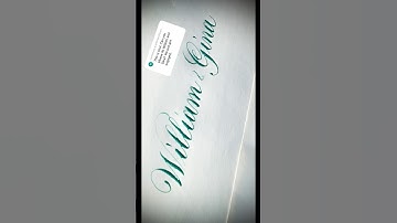 Copperplate calligraphy, tutorial: how I write your name #william #gina