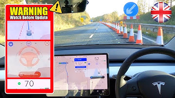 Navigate On Autopilot DOES NOT WORK in the UK & Nearly took me off the road! - Tesla V10 Is buggy!
