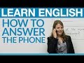 Speaking English - How to answer the phone