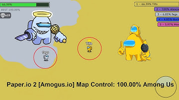 Paper.io 2 [Amogus.io] Map Control: 100.00% Among Us