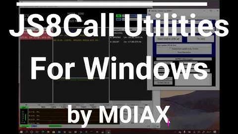 JS8Call Utilities windows 10 install
