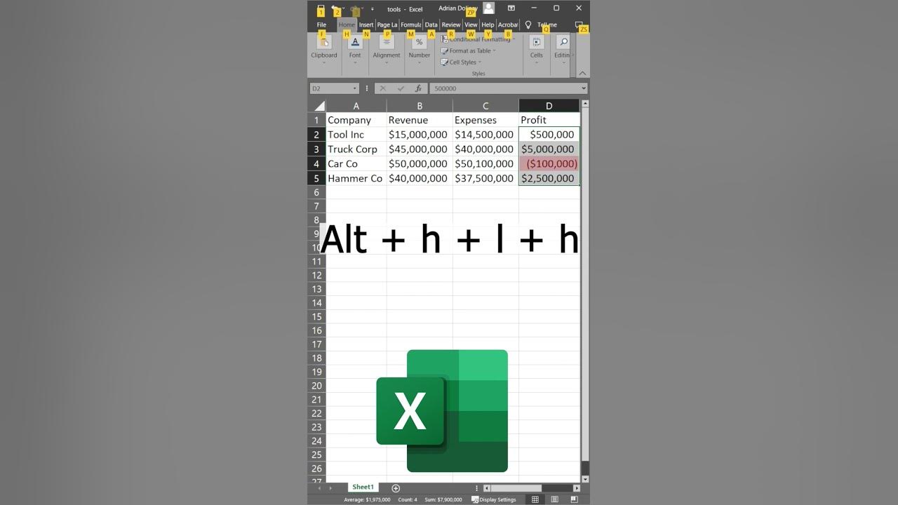 Excel hotkey for conditional formatting youtube
