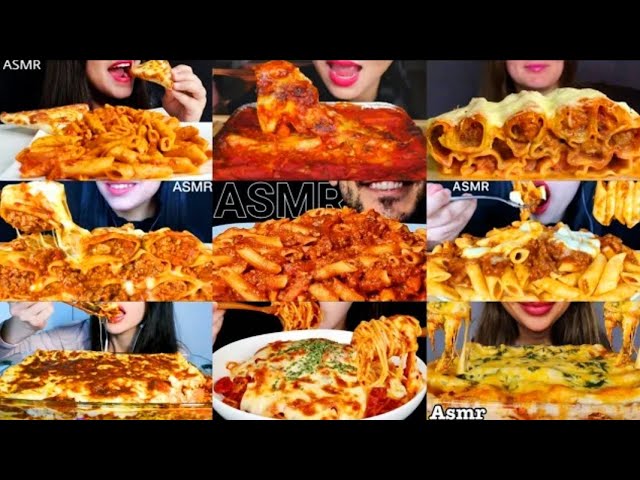MOST DELISH CHEESY PASTA MUKBANG COMPILATION 💯 BIG BITES SATISFYING ASMR VARIOUS PASTA EATING SHOW 