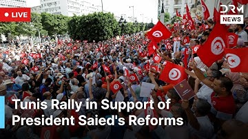 LIVE: Pro-Government Rally in Tunis Supporting President Kais Saied