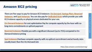 Module 2 (Part Il)- Instance and Pricing : Amazon AWS EC2 |AWS SysOps | H20 Cloud Master Bootcamp