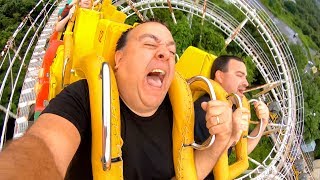 Riding BACKWARDS on this INSANE Roller Coaster in Japan!