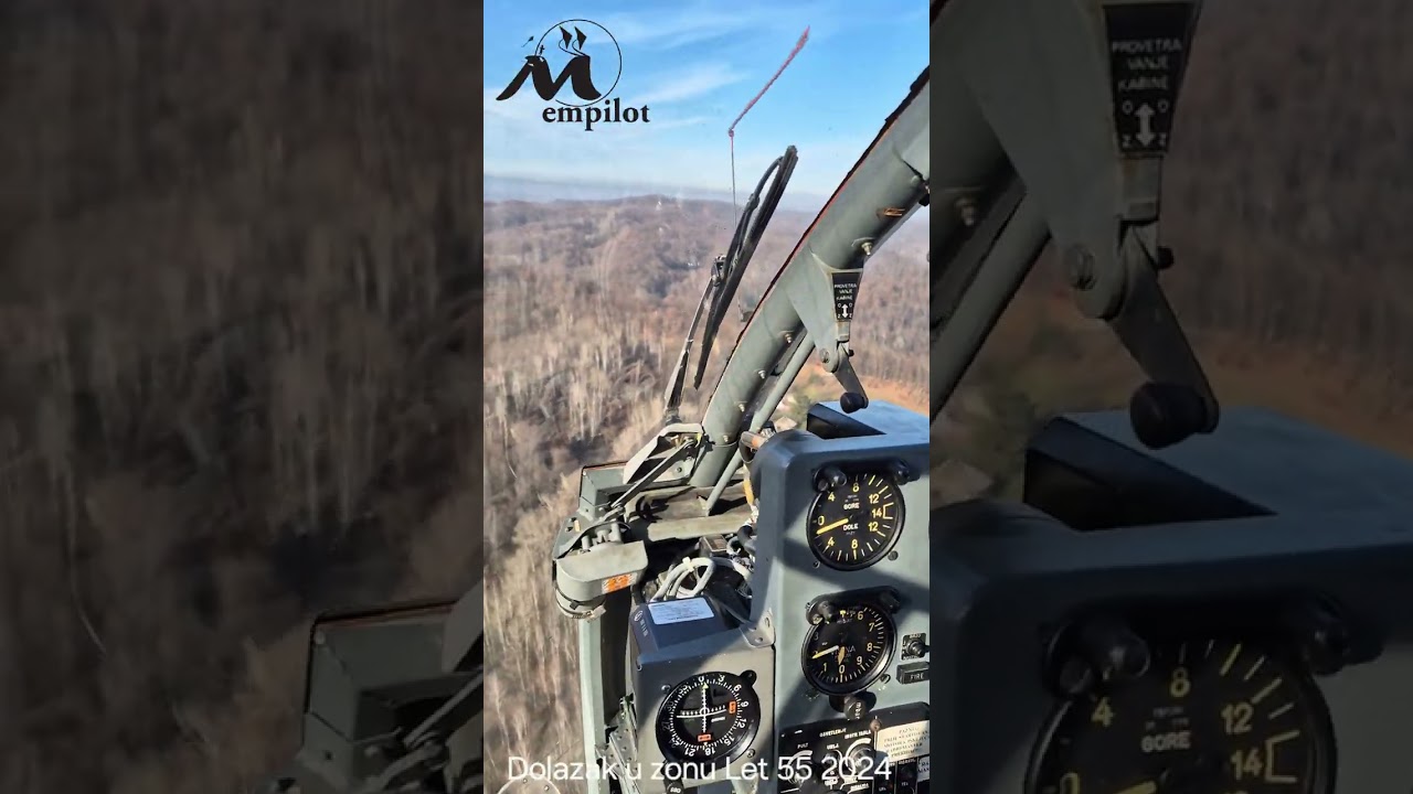 emGAZELA H-45 (SA342) Soko - Dolazak u zonu Turjak LQBK Mahovljani Banja Luka Let 55 S24+ 2024