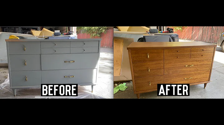 Mid-Century Furniture Makeover | Stripping Paint and Refinishing a Wood Dresser