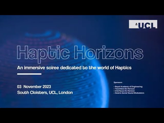 Watch Haptic Horizons: Pioneering the Future of Touch Technology on YouTube.