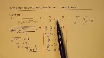 Three Interesting Equations with Absolute Value to be solve GMAT SAT | ACT - EDEXCEL - GCSE - SAT