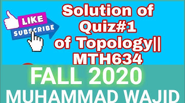 mth634 quiz 1 solution fall 2020